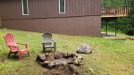 Newly Installed Fire Pit Outside Private Vacation Home in the White Mountains 